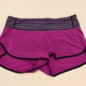 LULULEMON SIZE 6 Speed up low rise Athletic Shorts